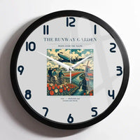 Thumbnail for VINTAGE G4089 - The Runway Garden - Designed Wall Clocks design on lightgray framed