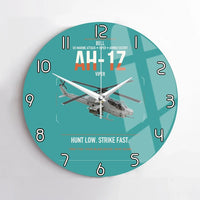 Thumbnail for Bell AH-1Z Viper design on turquoise no frame wall clock