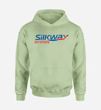 Thumbnail for Silk Way West Airlines logo printed on light green hoodie