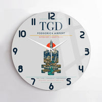 Thumbnail for Podgorica Airport TGD Wall-Clock No-Frame - Light Gray