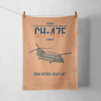 Thumbnail for Boeing CH-47F Chinook design on orange towel