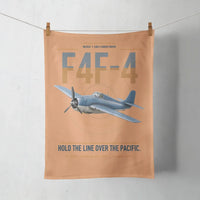 Thumbnail for F4F-4 Wildcat design on orange towel