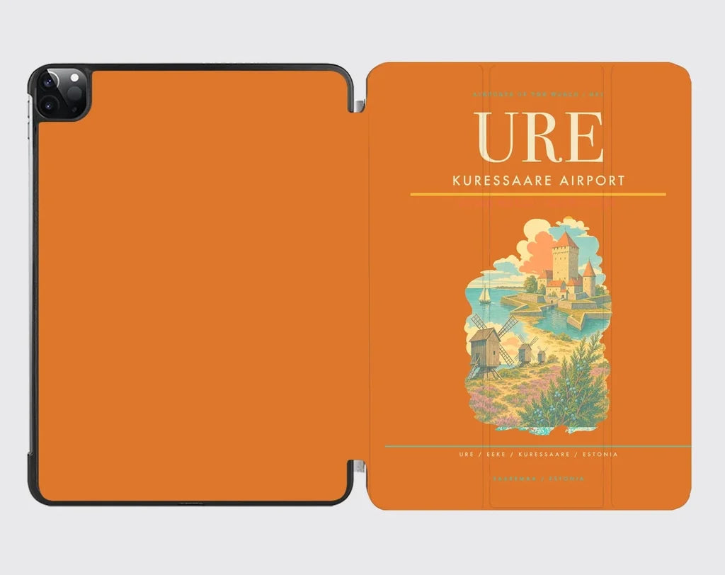 Kuressaare Airport (URE) design on orange ipad tablet case