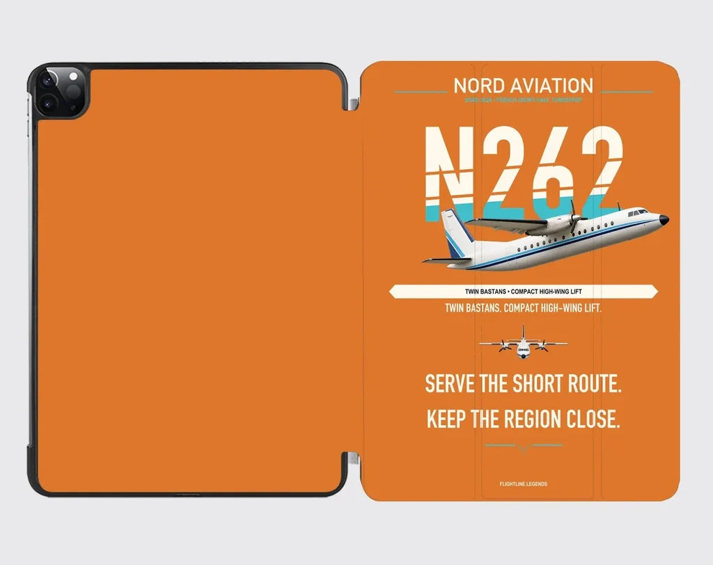 Nord 262A design on orange ipad tablet case