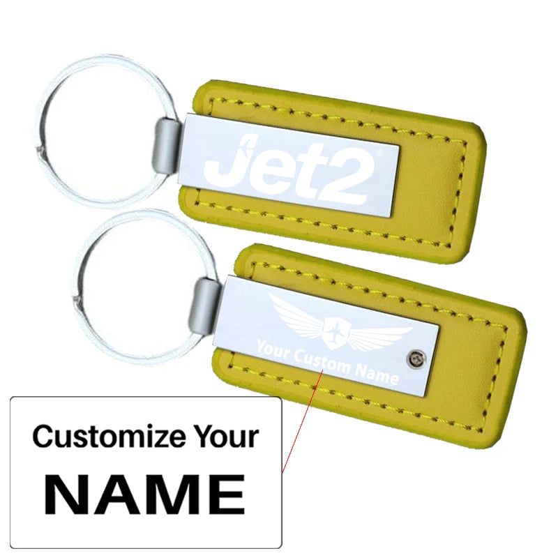 Customisable JET2 Airlines Faux Leather Key Chain - view 11