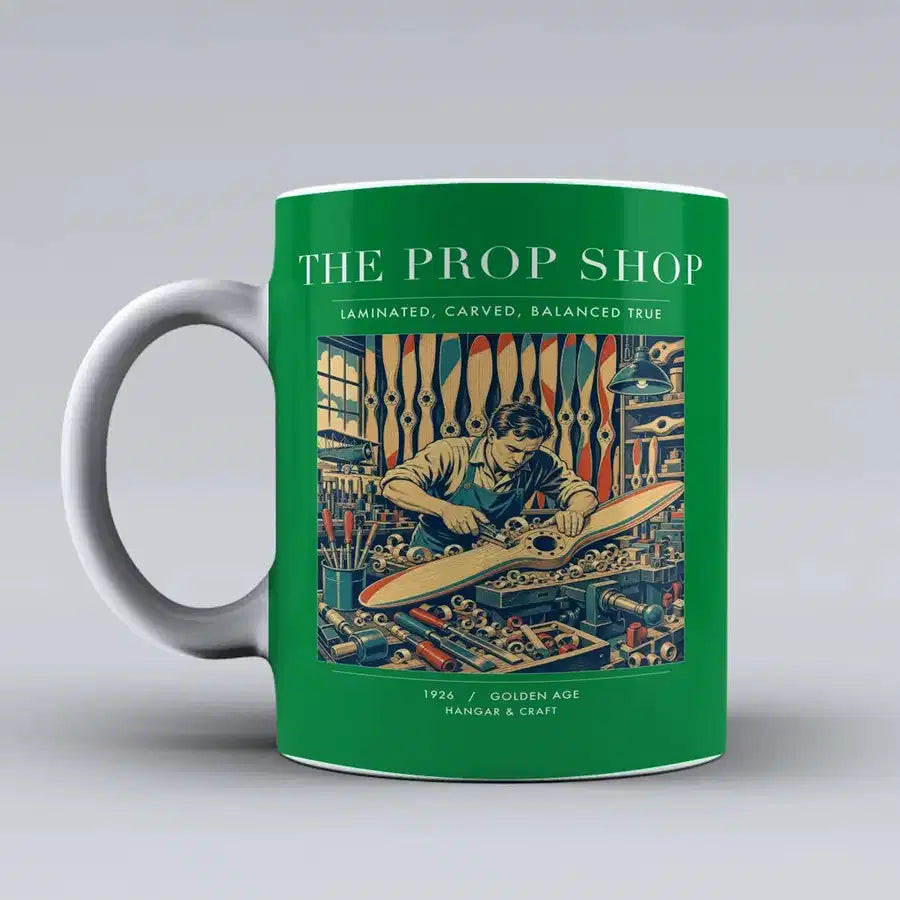 VINTAGE G4169 - The Prop Shop - Ceramic Mug design on green