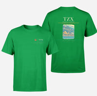 Thumbnail for Trabzon Airport (TZX) design printed on green double-side t-shirt