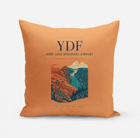 Thumbnail for Deer Lake Regional Airport (YDF) design on orange pillow