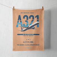 Thumbnail for Airbus A321 design on orange towel