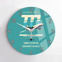 Thumbnail for Boeing 777F design on turquoise no frame wall clock