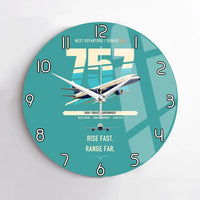 Thumbnail for Boeing 757-200 design on turquoise no frame wall clock
