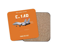 Thumbnail for F-14B Tomcat Power The Fleet design on orange 1 piece coaster