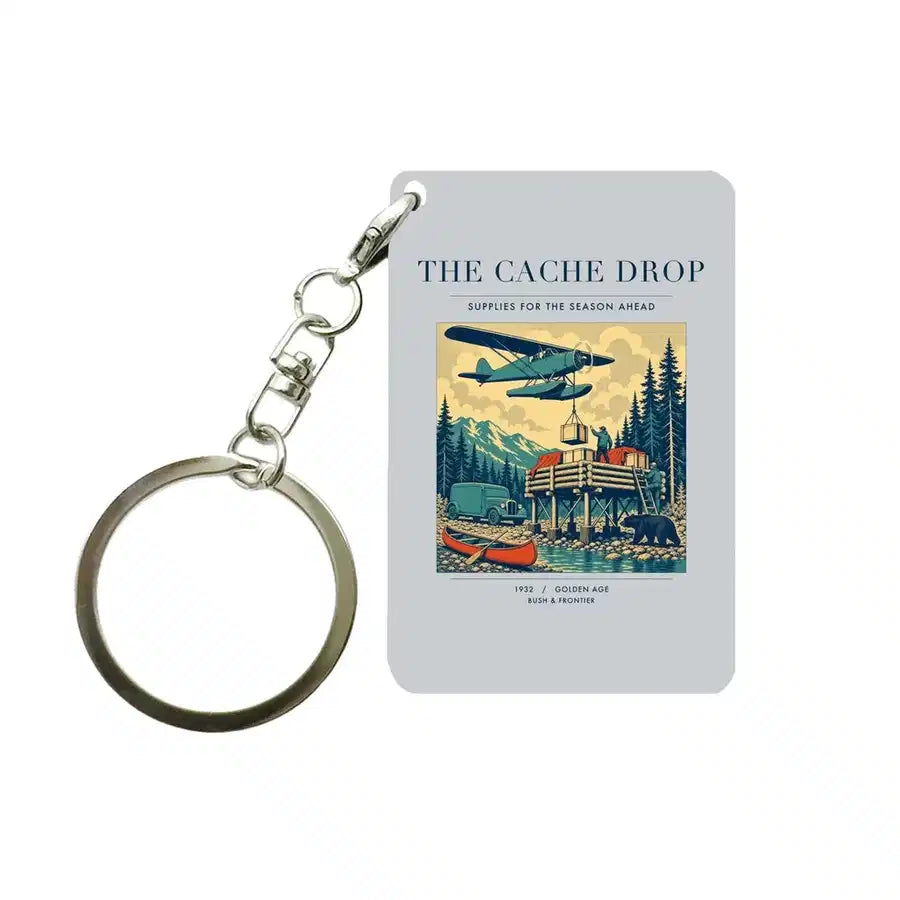 VINTAGE G4283 - The Cache Drop - Designed Key Chain design on lightgray