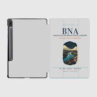 Thumbnail for Nashville International Airport (BNA) design on light gray samsung tablet tablet case