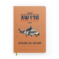 Thumbnail for Leonardo AW139 design on orange notebook