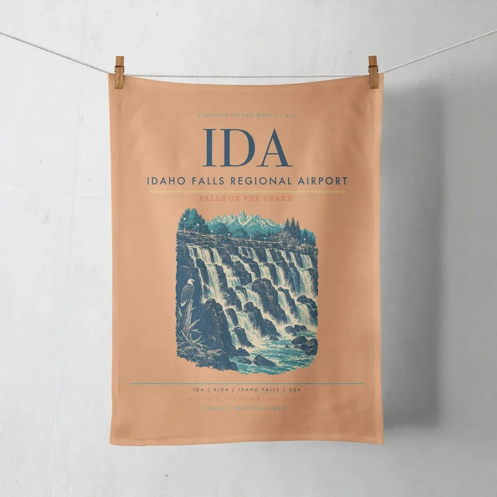Idaho Falls Regional Airport (IDA) design on orange towel