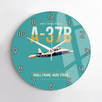 Thumbnail for A-37B Dragonfly design on turquoise no frame wall clock