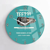 Thumbnail for TFE731 design on turquoise no frame wall clock