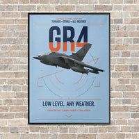 Thumbnail for Panavia Tornado GR4 vertical canvas print - framed - light blue background