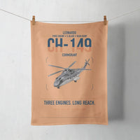 Thumbnail for Leonardo CH-149 Cormorant design on orange towel