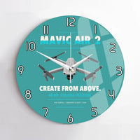Thumbnail for DJI Mavic Air 2 design on turquoise no frame wall clock