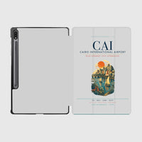 Thumbnail for Cairo International Airport (CAI) design on light gray samsung tablet tablet case