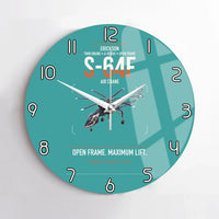 Thumbnail for Erickson S-64F Air Crane design on turquoise no frame wall clock