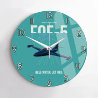 Thumbnail for F9F-5 Panther design on turquoise no frame wall clock
