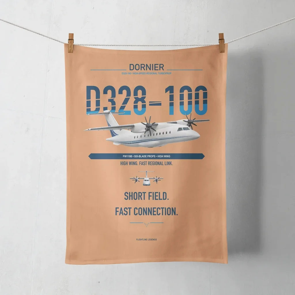 Dornier D328-100 design on orange towel