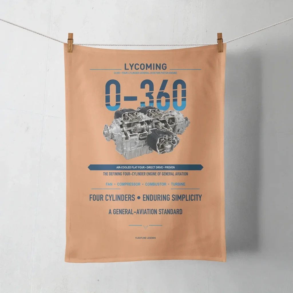 O-360 design on orange towel