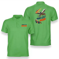 Thumbnail for SIGNAL 609 - Born To Fly Boeing - Double-Side Polo design on light green double side polo