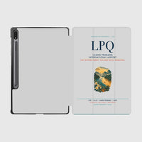 Thumbnail for Luang Prabang International Airport (LPQ) design on light gray samsung tablet tablet case