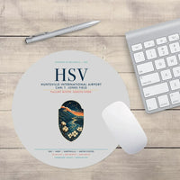 Thumbnail for Huntsville International Airport (HSV) design on light gray round mouse pad