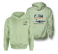 Thumbnail for C-5M Super Galaxy design on light green double-side hoodie, double-side print