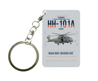 Thumbnail for Leonardo HH-101A Caesar design on light gray designed key chain, double-side print