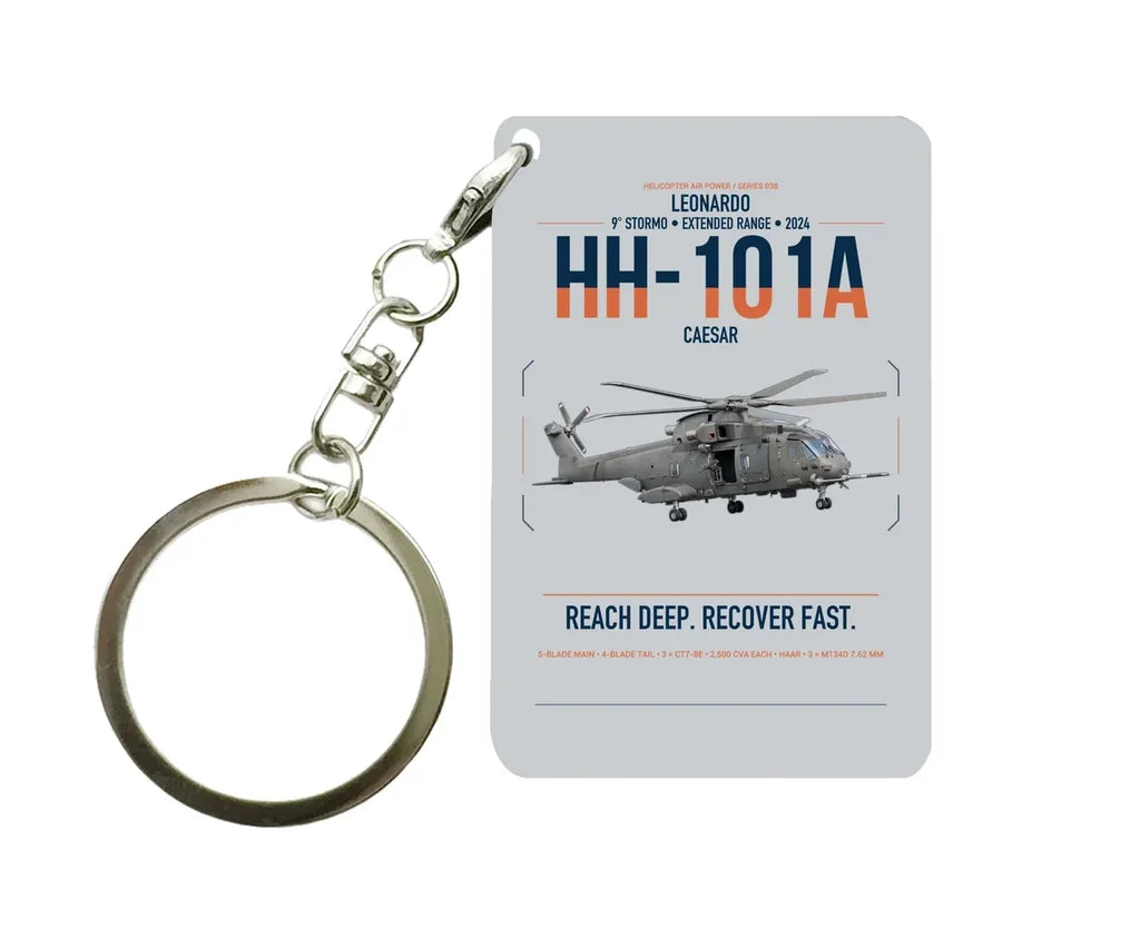 Leonardo HH-101A Caesar design on light gray designed key chain, double-side print