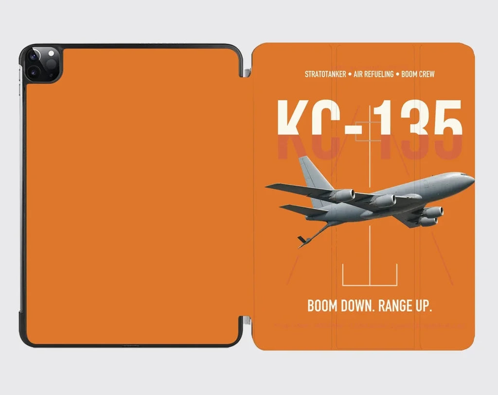 KC-135 STRATOTANKER design on orange ipad tablet case