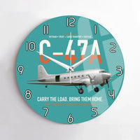 Thumbnail for C-47A Skytrain design on turquoise no frame wall clock