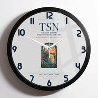 Thumbnail for Tianjin Binhai International Airport (TSN) design on light gray framed wall clock