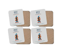 Thumbnail for Pittsburgh International Airport (PIT) design on light gray 4 pieces set coaster