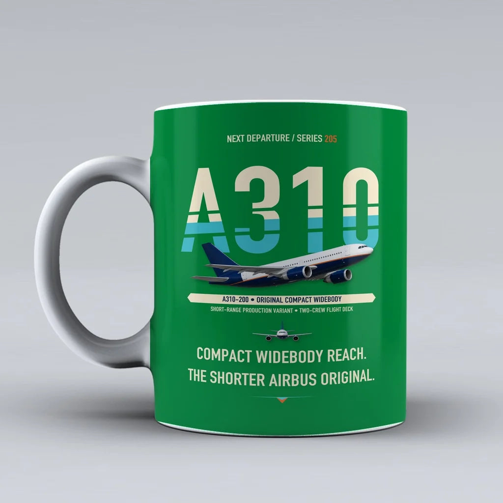 A310-200 Mug design on green airbus