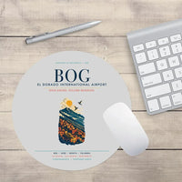 Thumbnail for Bogota El Dorado International Airport (BOG) design on light gray round mouse pad