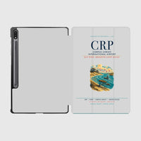 Thumbnail for Corpus Christi International Airport (CRP) design on light gray samsung tablet tablet case