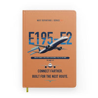 Thumbnail for Embraer E195-E2 design on orange notebook