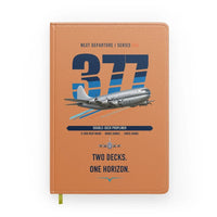 Thumbnail for Boeing 377 Stratocruiser design on orange notebook