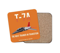 Thumbnail for T-7A Red Hawk design on orange 1 piece coaster