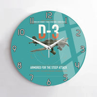 Thumbnail for Junkers Ju 87D-3 design on turquoise no frame wall clock