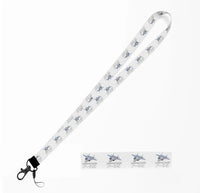 Thumbnail for The Fighter Jet 35 Silhouette lanyard - white