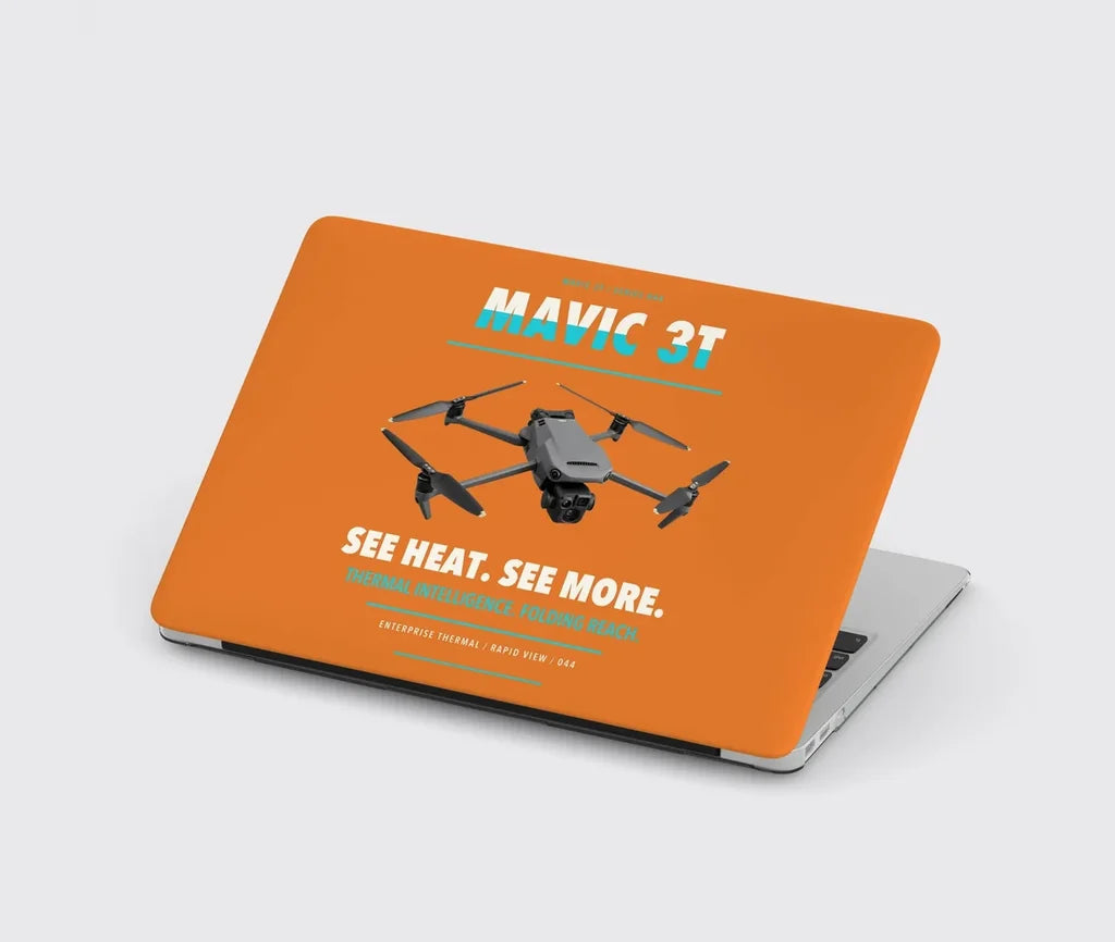 DJI Mavic 3 Thermal design on orange MacBook case