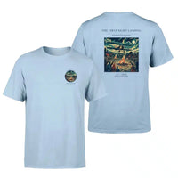 Thumbnail for VINTAGE G4327 - The First Night Landing - Double-Side T-Shirt design on lightblue double side t shirt